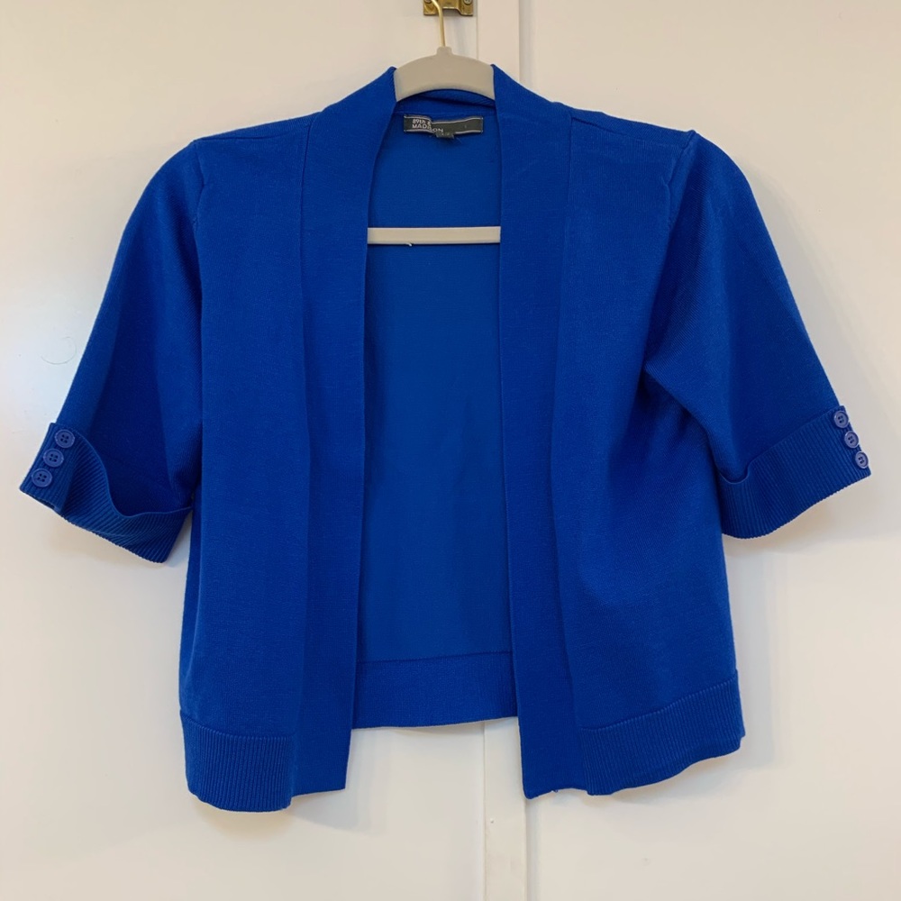 2/$20 89th & Madison NWOT BLUE cropped cardigan